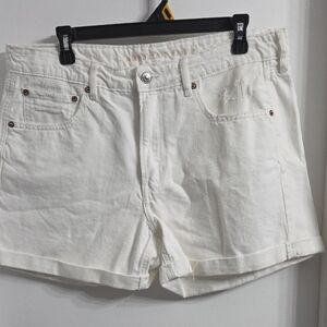 American Eagle Outfitters Women's Cream Jean Shorts